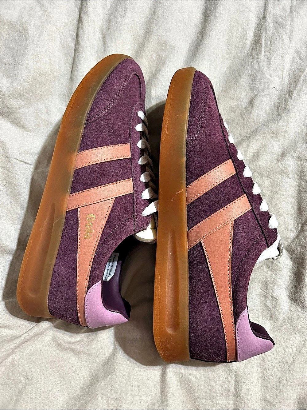Gola Classics Women's Size 8 Cyclone Sneakers in windsor wine and terracotta - Picture 3 of 7